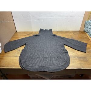 UGG Raelynn Wool Blend Gray Poncho Style Sweater with Kangaroo Pocket Size Large